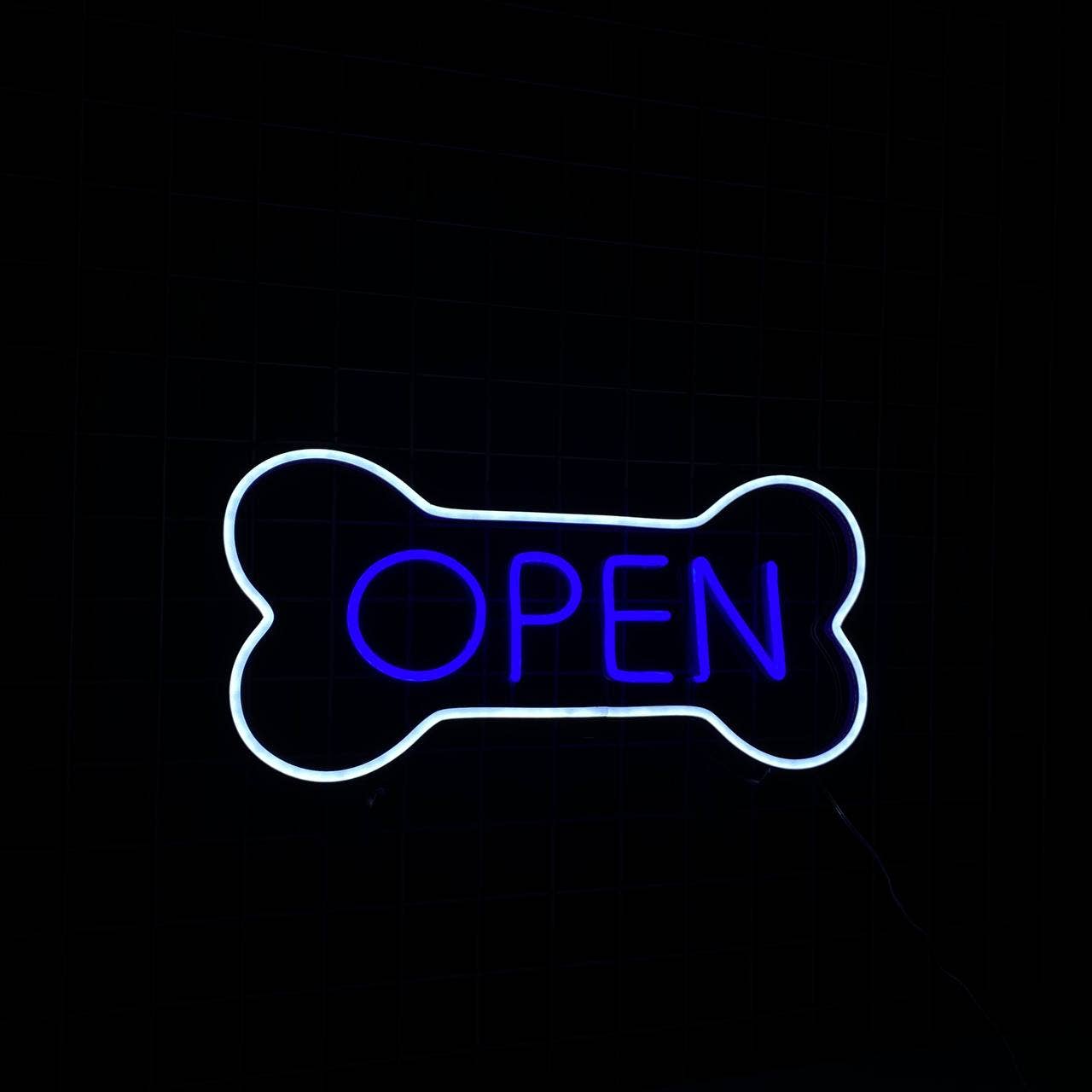 Open Vet Pet Shop Neon Signs Welcome Sign for Pet Salon