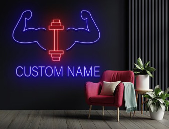 Custom Name Gym Fitness Neon Sign