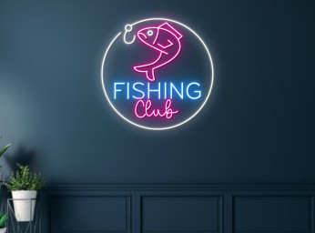 Fishing Club Neon Sign Handmade Neon Sign