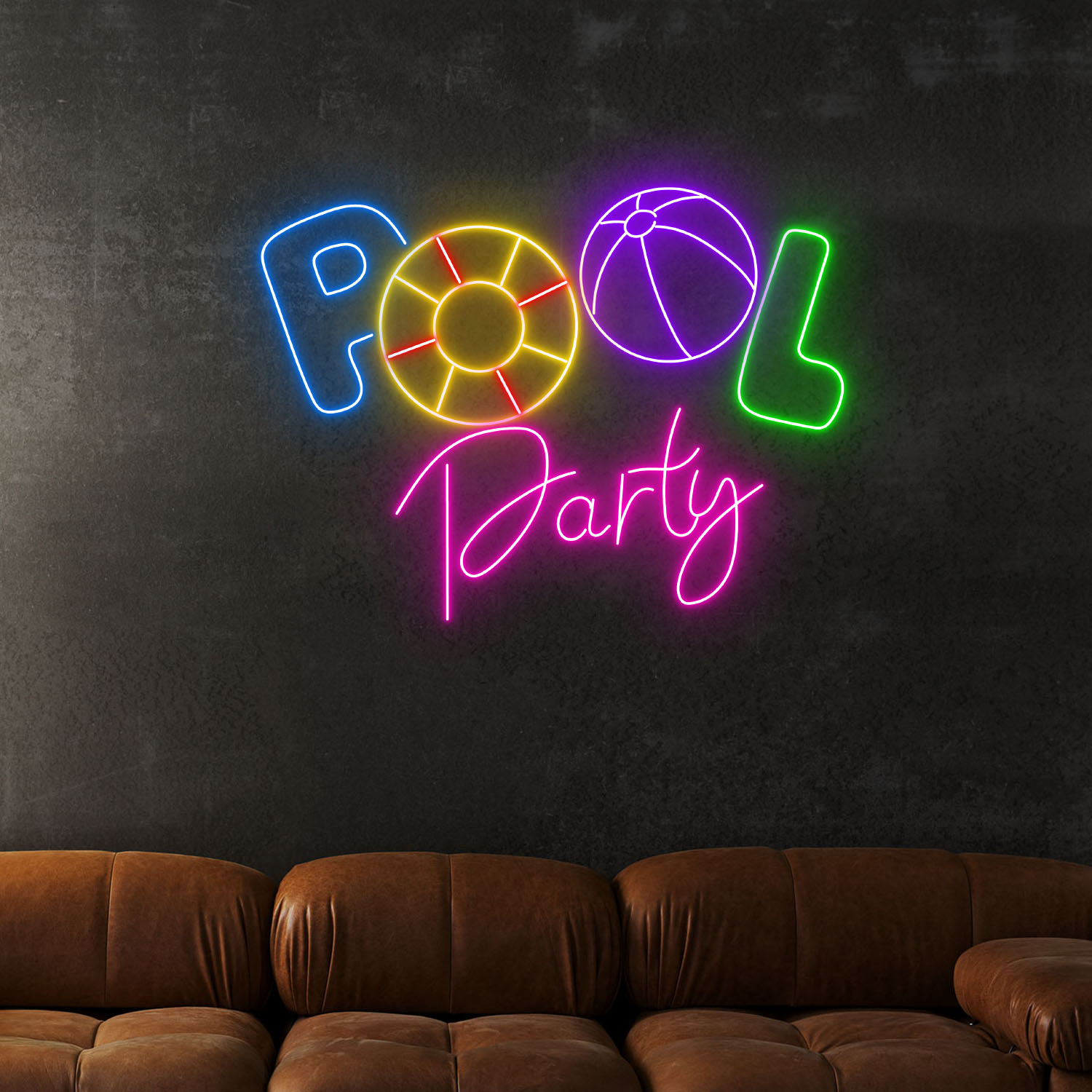 Summer Pool Party Neon Sign Party Decoration