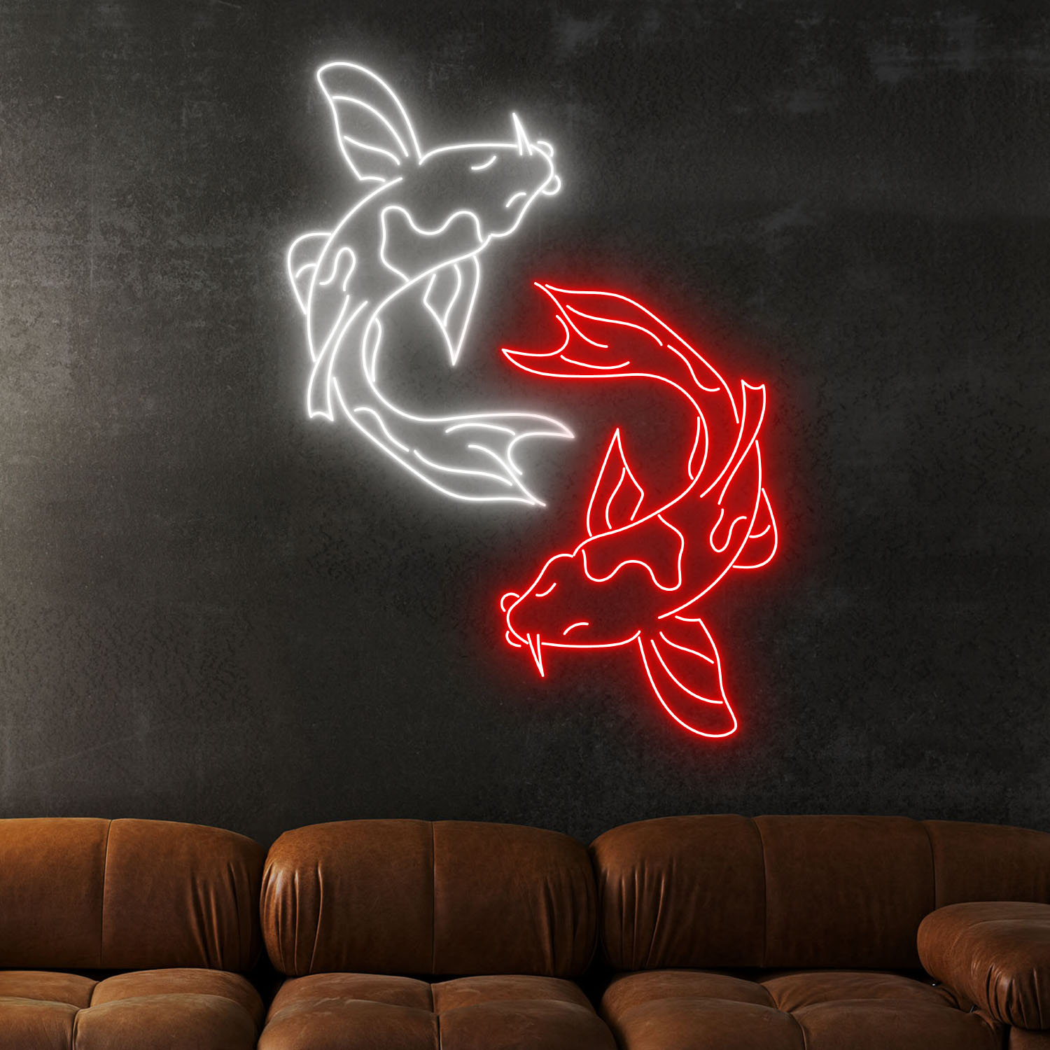 KOI Fish Neon Sign Japanese Style Wall Art Decor