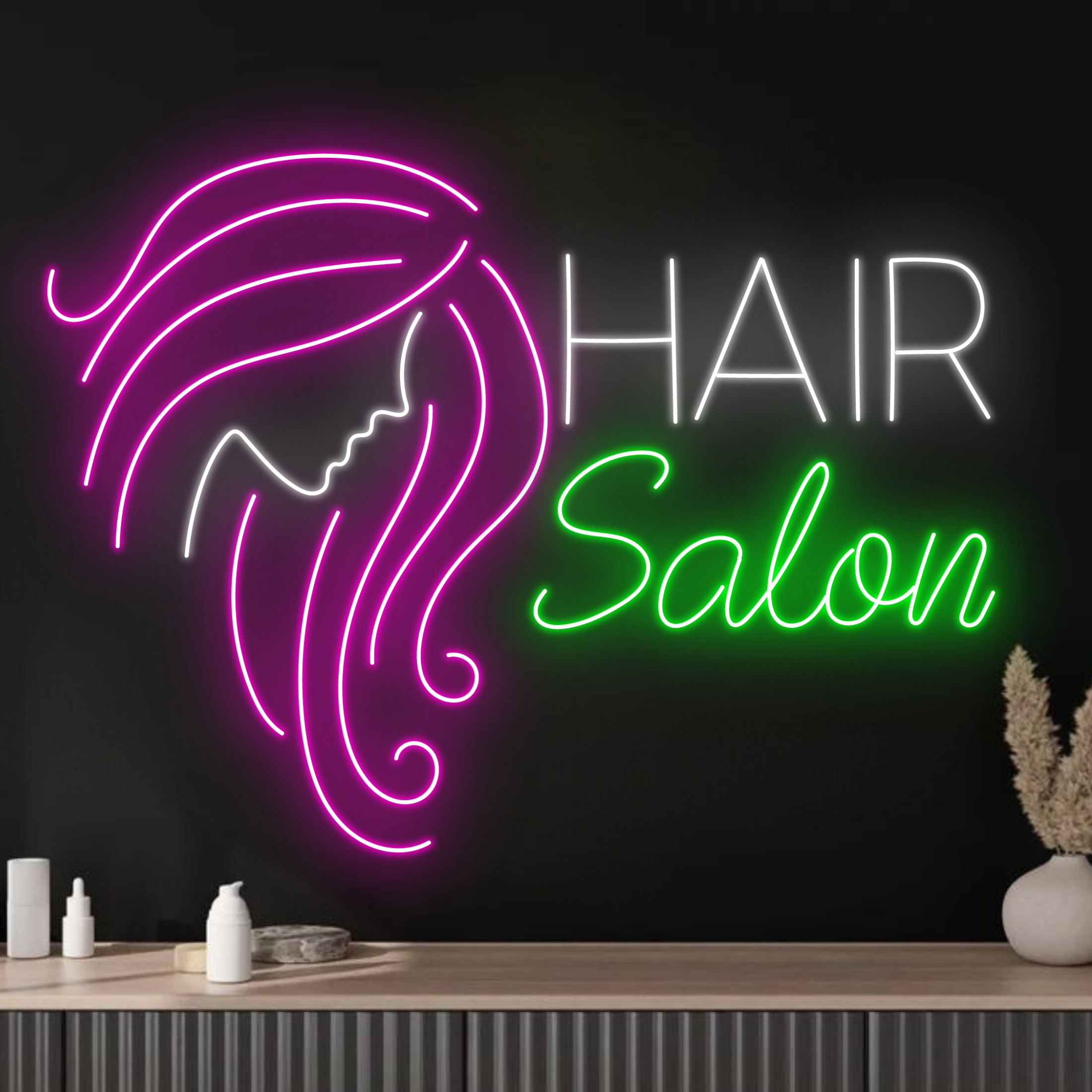 Hair Salon Neon Sign Hair Salon Hair Spa Wall Decor Sign