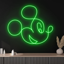 Mickey Mouse Neon Led Signs Disney Wall Hanger Decor