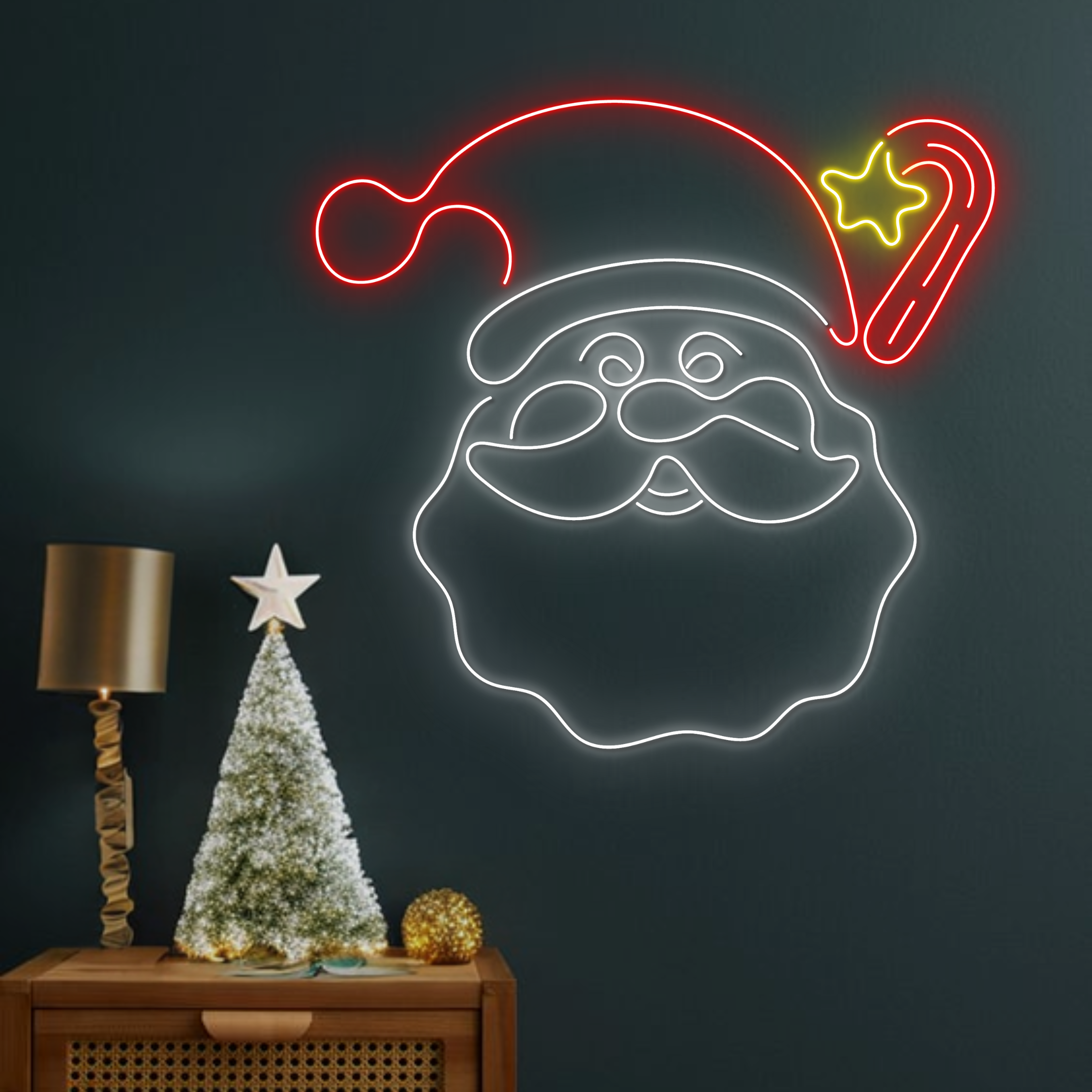 Santa Claus Neon Sign Christmas Long-lasting Lights Decor