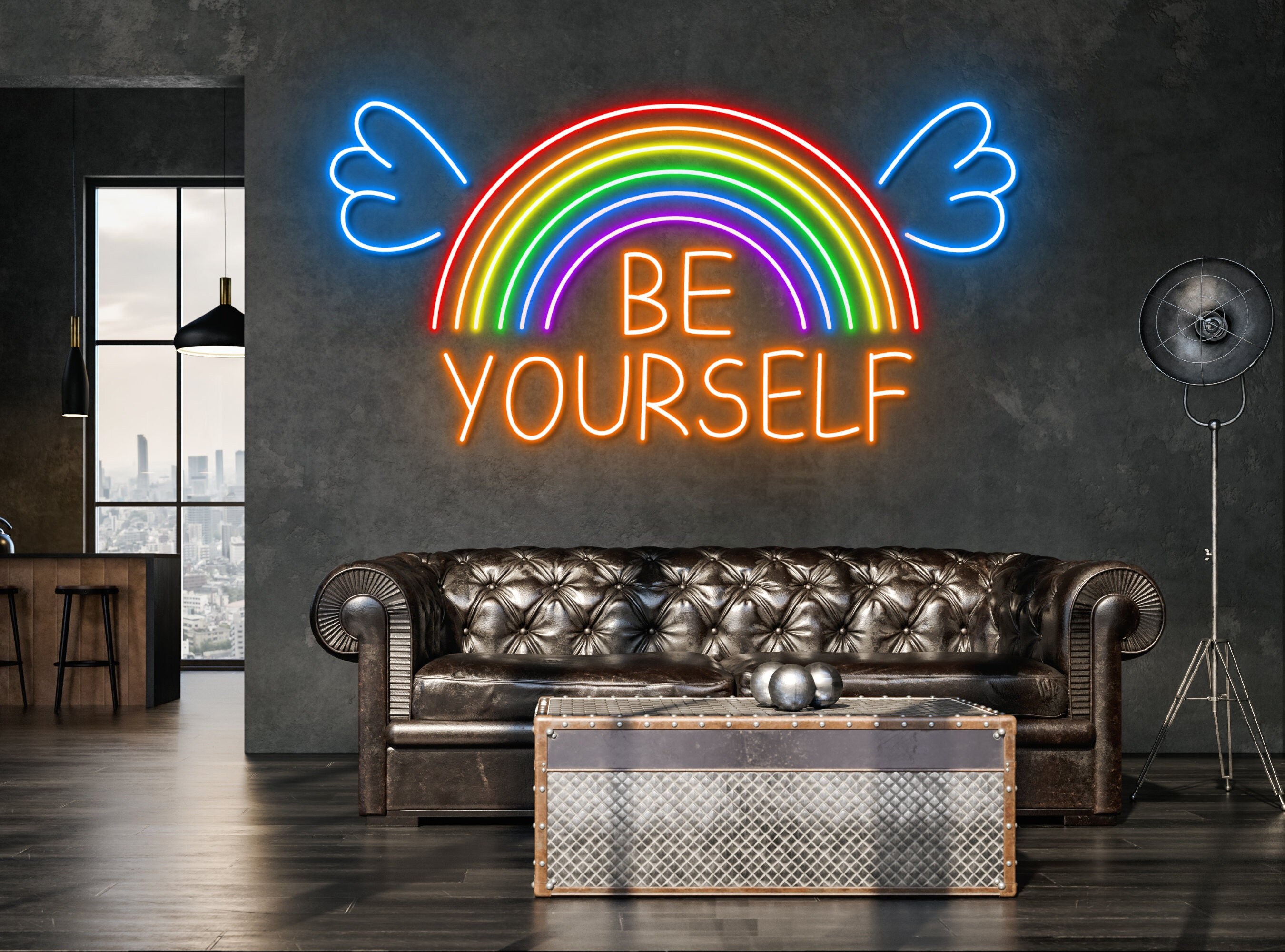 Be Yourself Wings Neon Sign