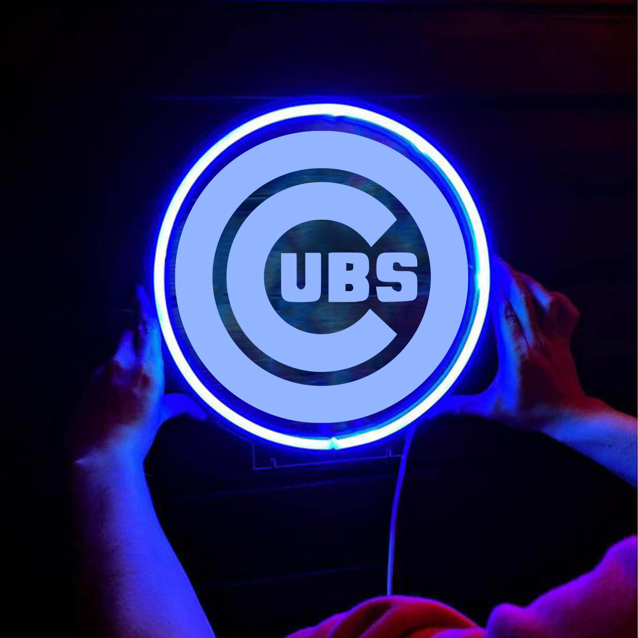 Chicago Cubs Baseball Laser Sign