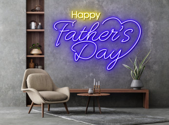 Happy Father's Day Neon Sign Wall Decoration Gift