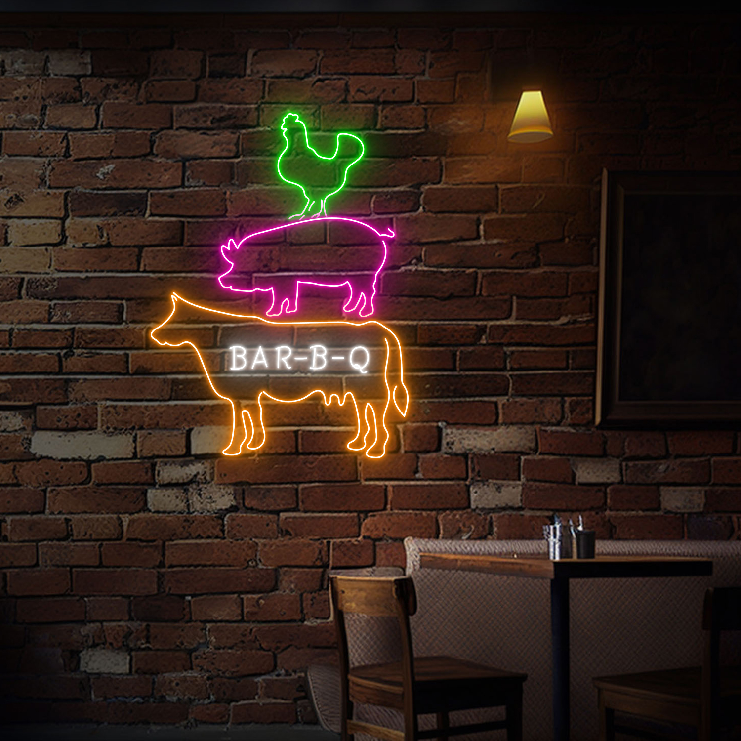 Barbecue Neon Sign BBQ Party Decor