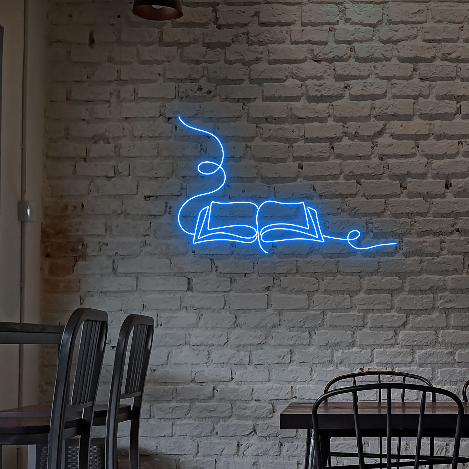 Book Line Art Neon LED Sign Wall Art Decor