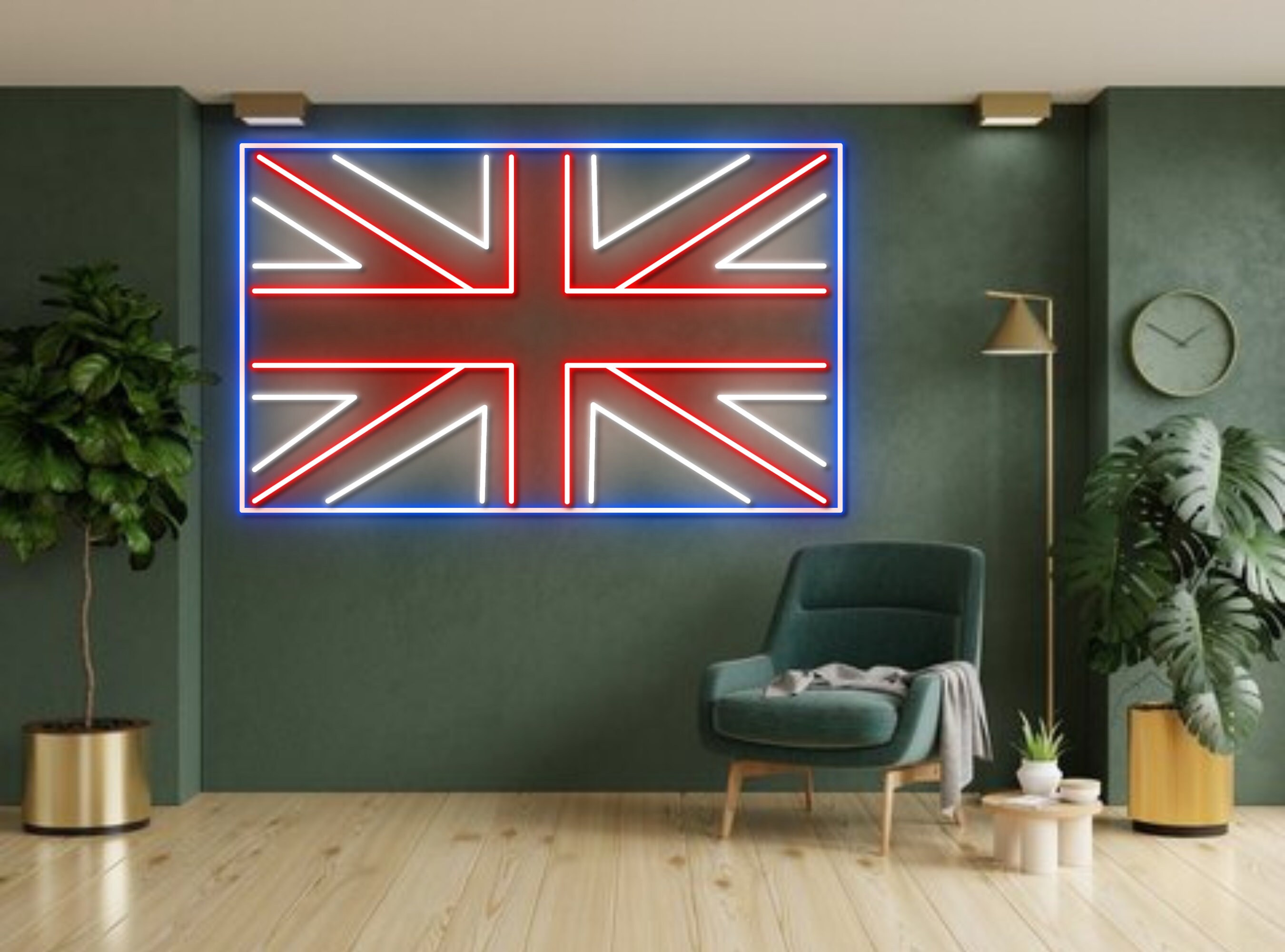 UK Flag Neon Sign British Flag Wall Sign