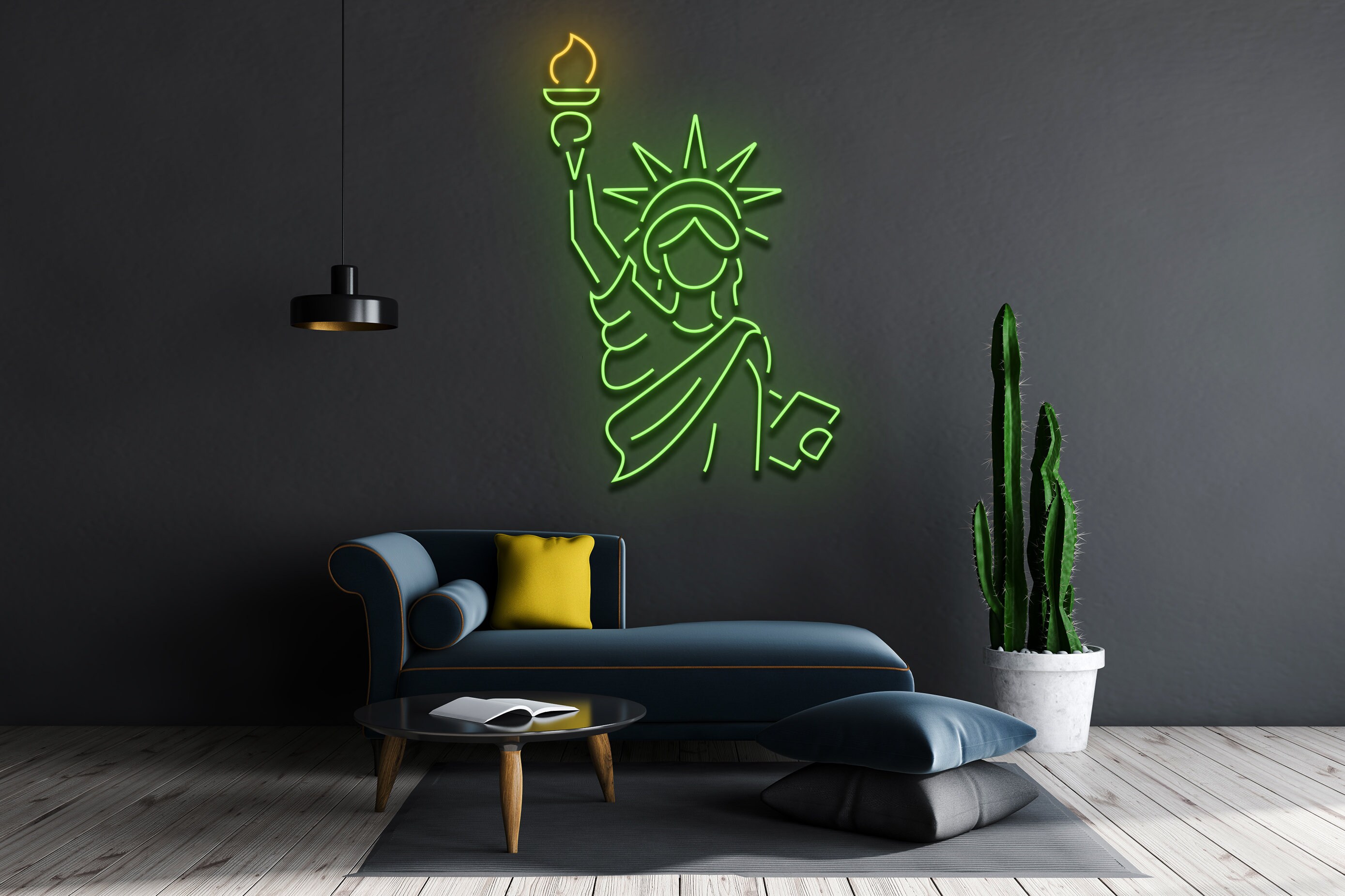 Statue of Liberty Neon Sign Wall Decor