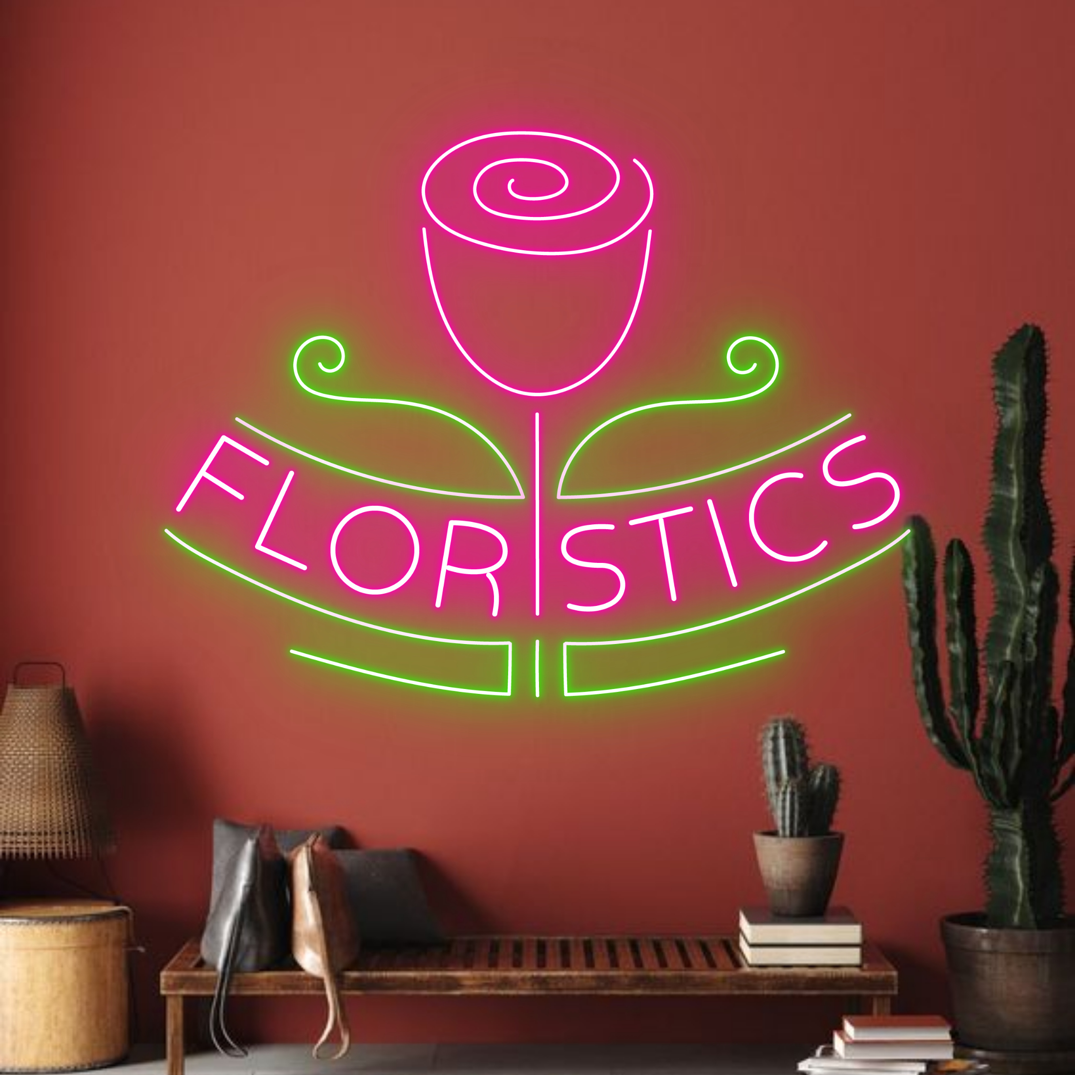 Floristics Neon Signs Flower Shop Wall Decor