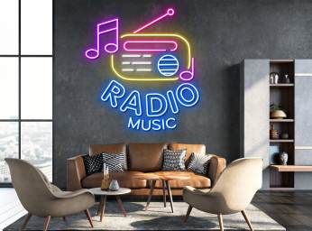 Radio Music Neon Sign Wall Art Signage