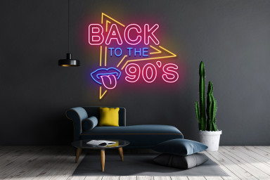 Back To The 90's Party Neon Sign