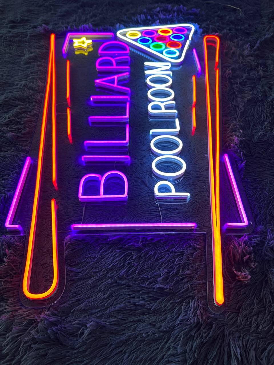 Billiards Neon Sign Home Decor