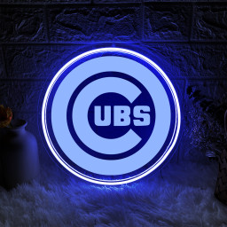 Chicago Cubs Baseball Laser Sign