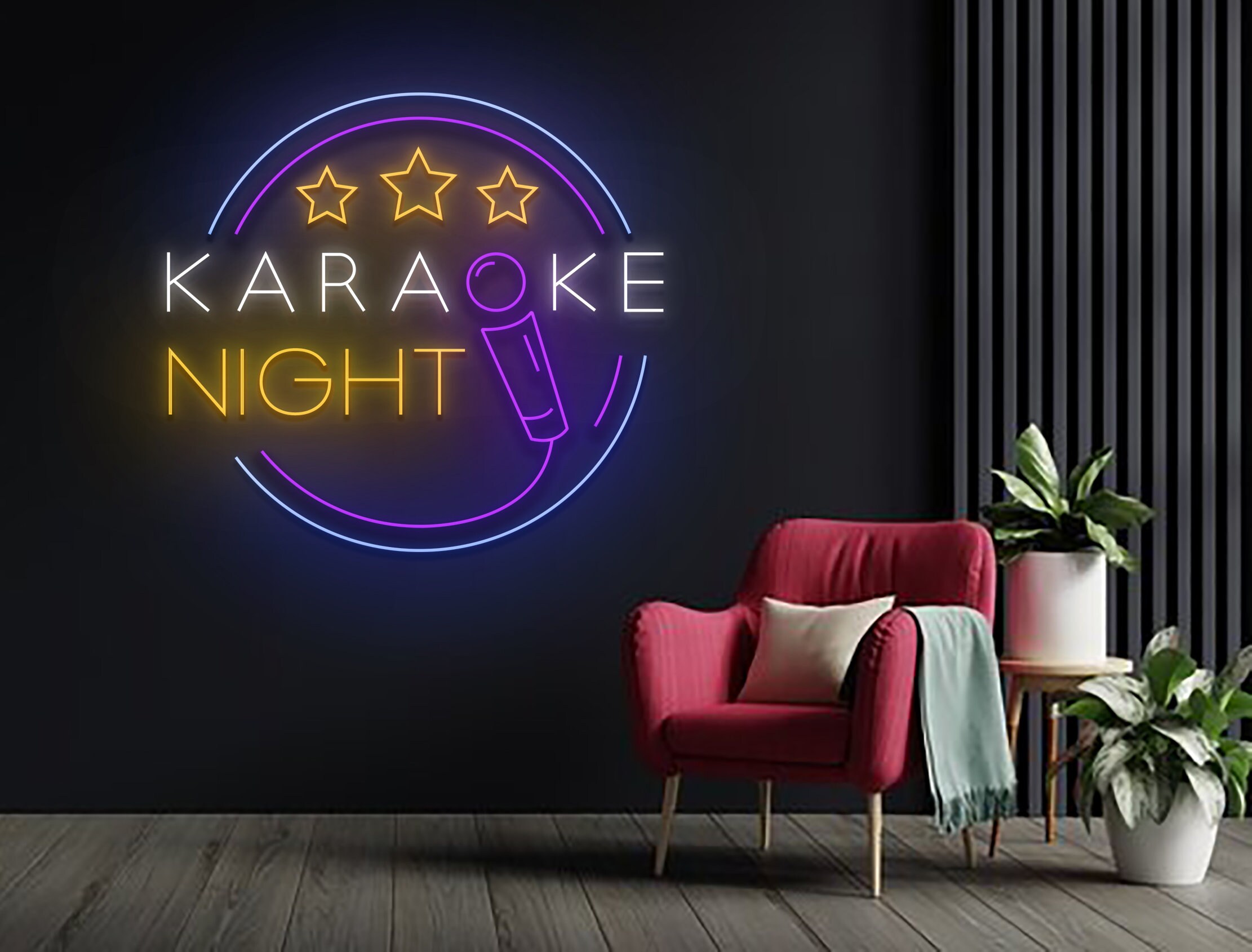 Karaoke Party Night Bar Neon Sign