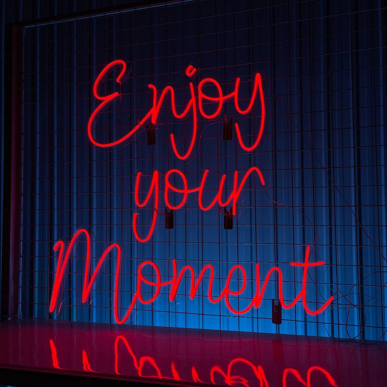 Enjoy Your Moment Neon Sign Trendy Wall Decor
