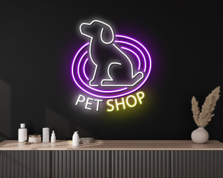 Custom Pet Spa Shop Dog Cat Neon Sign