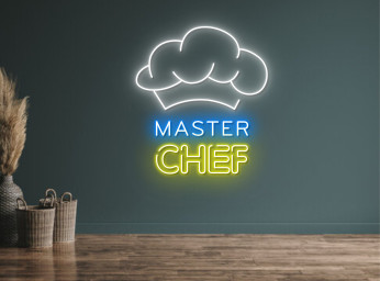 Master Chef Restaurant Welcome Neon Sign