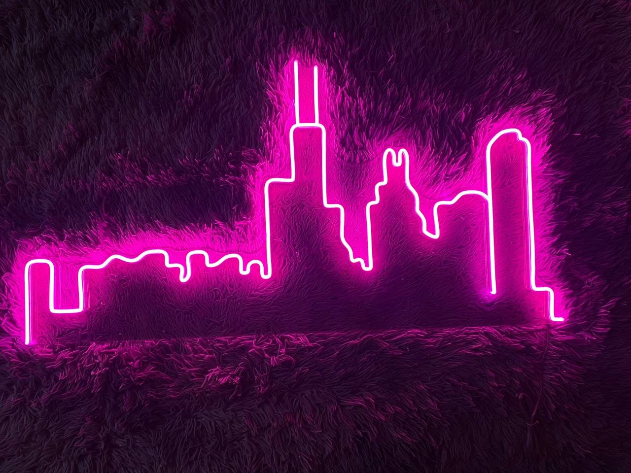 Chicago Skyline Neon Sign Born In Chicago