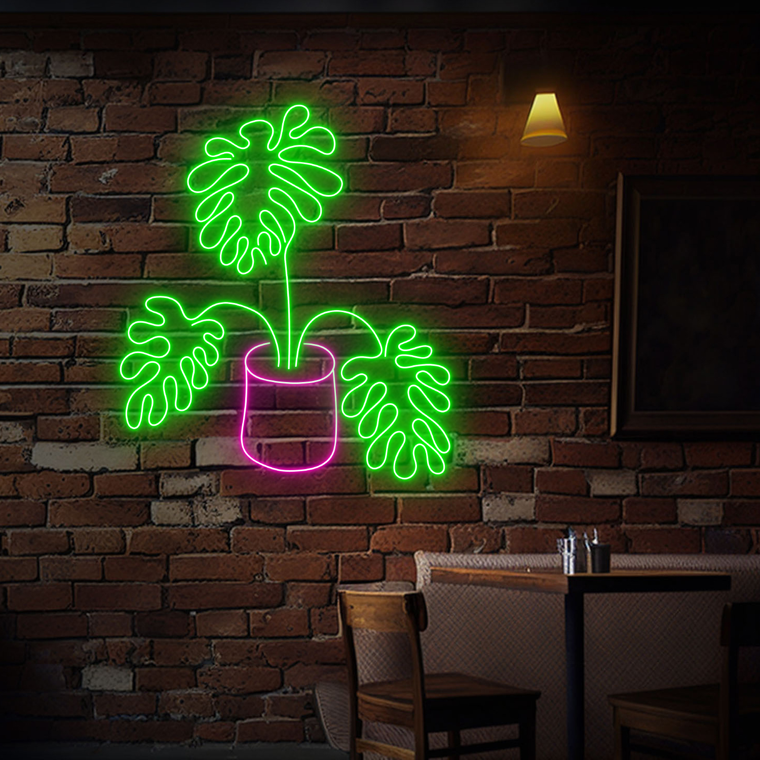 Monstera Leafs Neon Sign