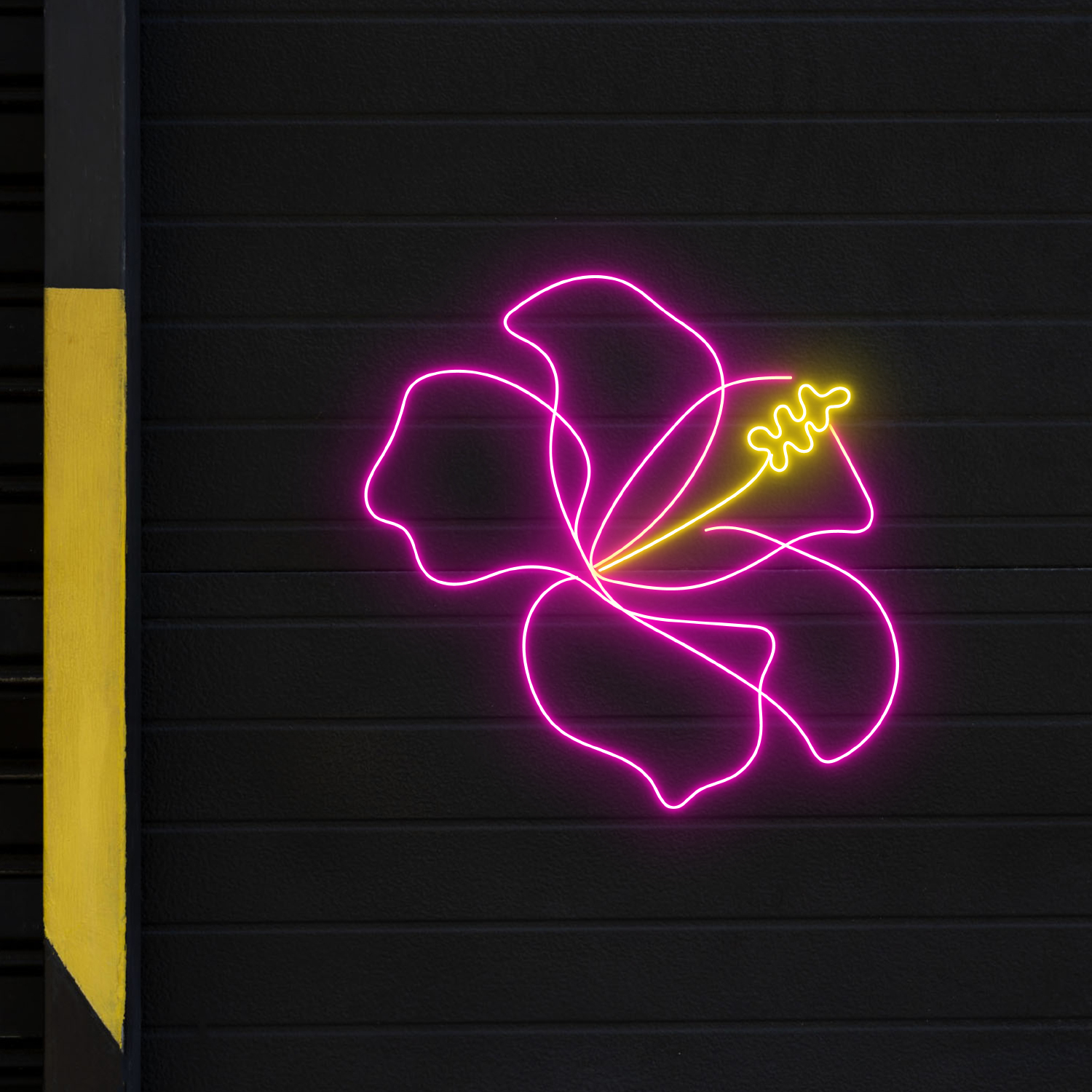 Hibiscus Flower Neon Sign Wall Art Decor