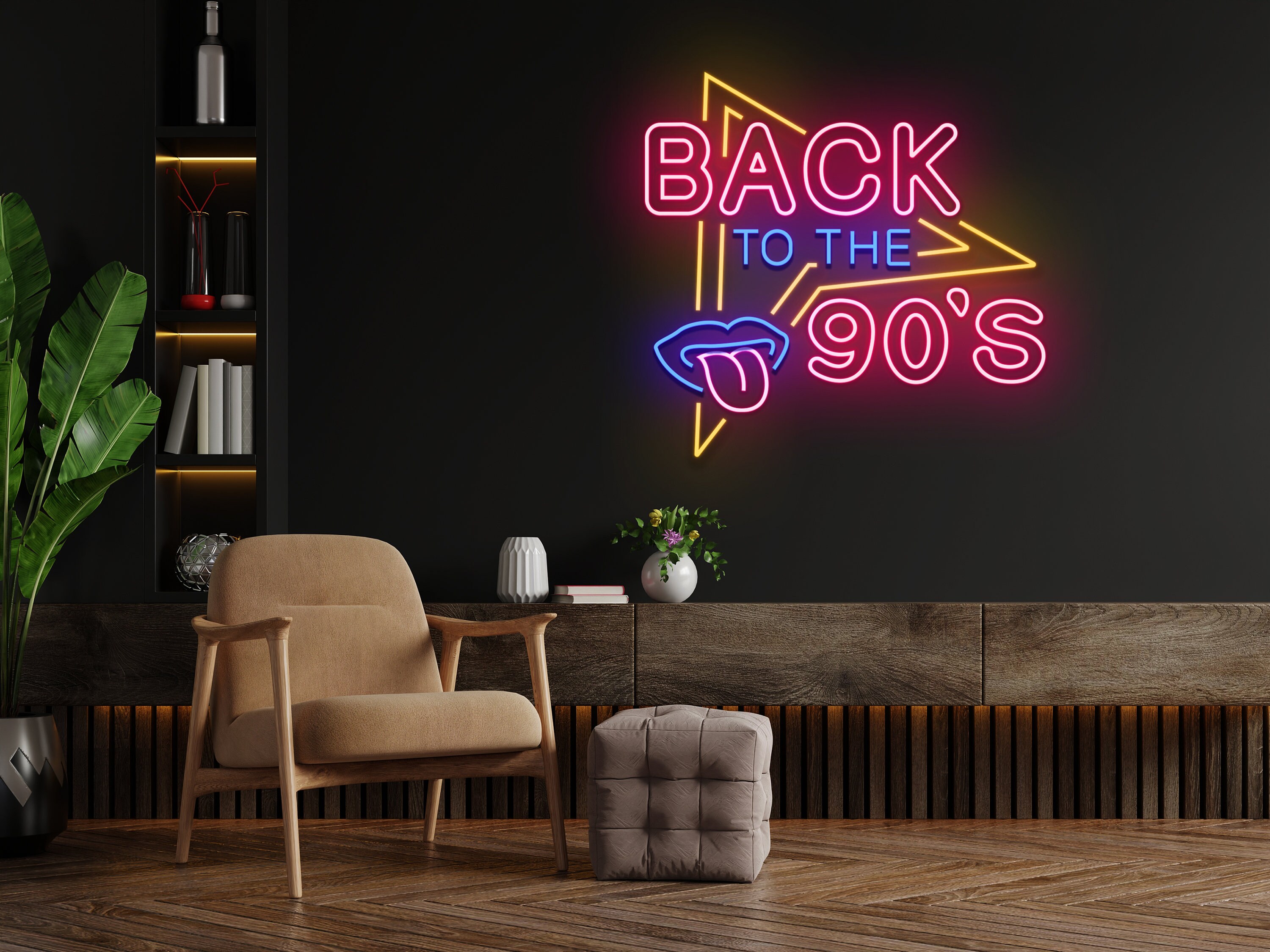 Back To The 90's Party Neon Sign