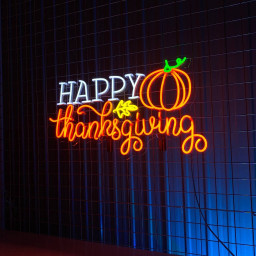 Happy Thanksgiving Pumpkin Neon Sign Thanksgiving Decor