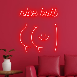 Nice Butt Neon Sign Gym Fitness Abstract Art Wall Decor