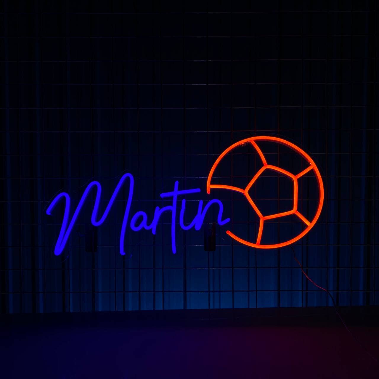 Personalize Name Ball Neon Sign Football Sporty Decor