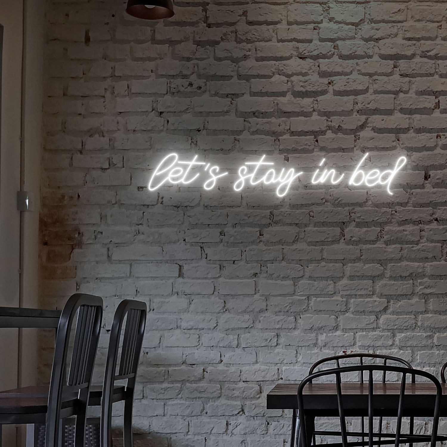 Let's Stay In Bed Neon Sign Wall Room Decor