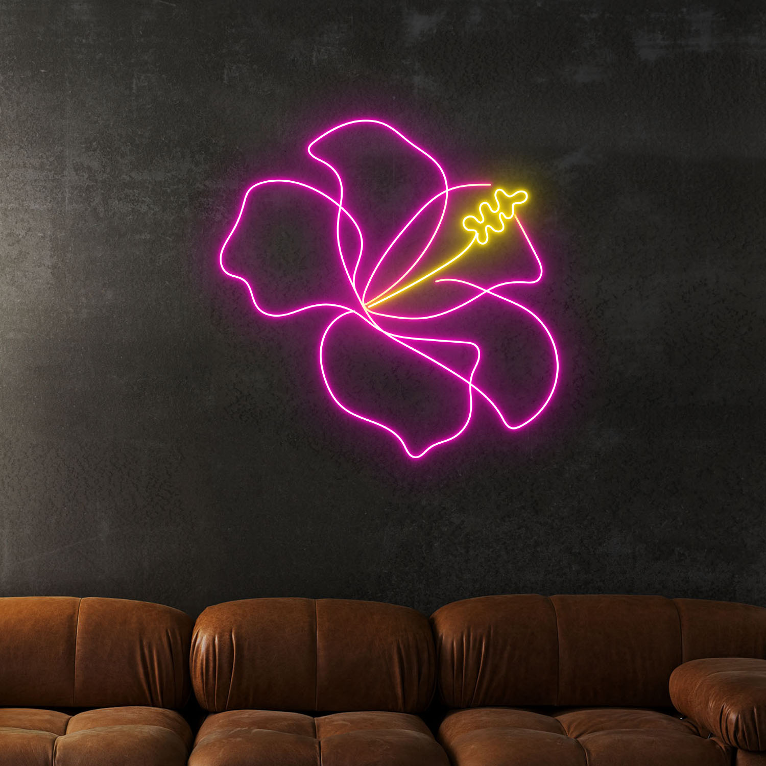 Hibiscus Flower Neon Sign Wall Art Decor