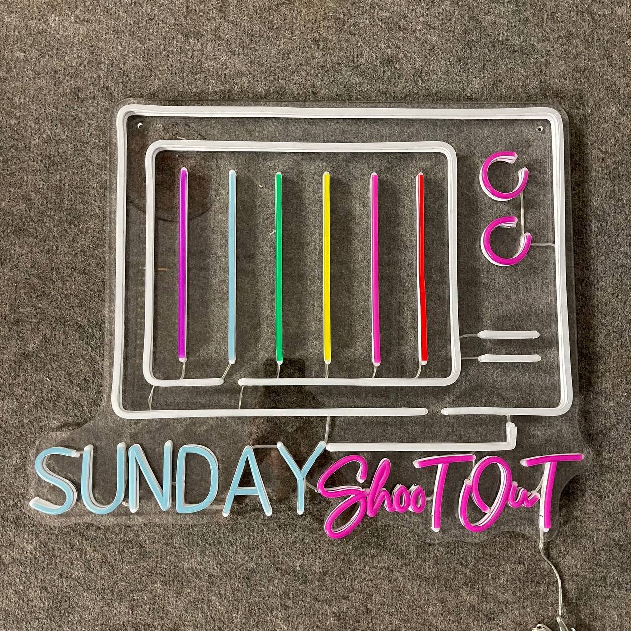 Sunday Shoot Out Neon Sign Vintage Long-lasting Lights Decor