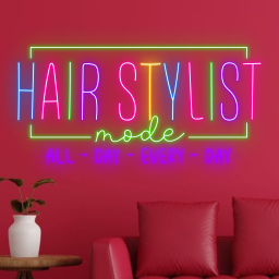 Hair Stylish Mode All Day Neon Sign Store Decor