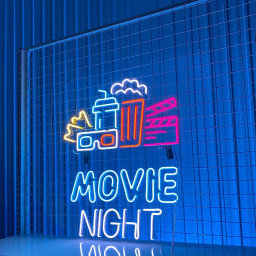 Movie Night Neon Sign Cinema Movie Theatre Wall Decor