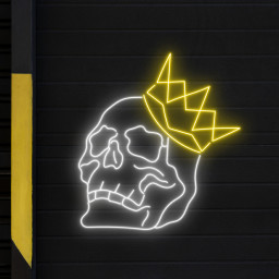 Skull With Crown Neon Sign Wall Art Decor