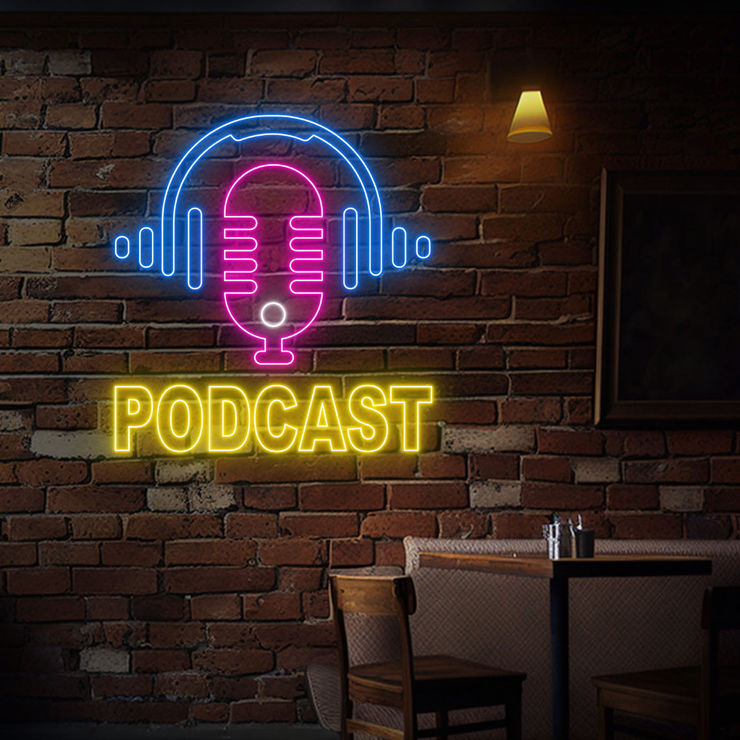 Podcast Neon Sign Studio Wall Art Decor