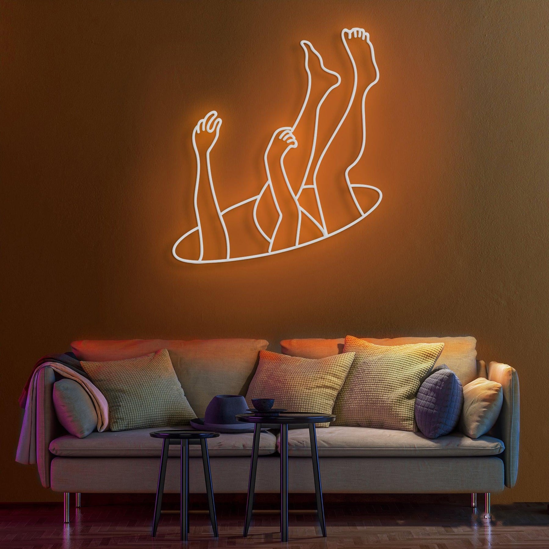 Falling Neon Sign