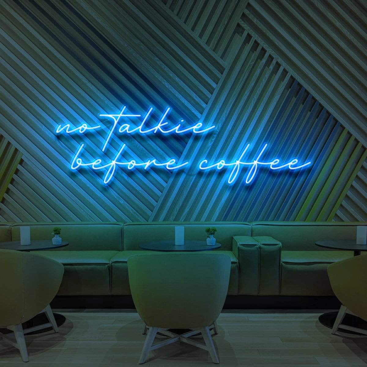 No Talkie Before Coffee Neon Sign