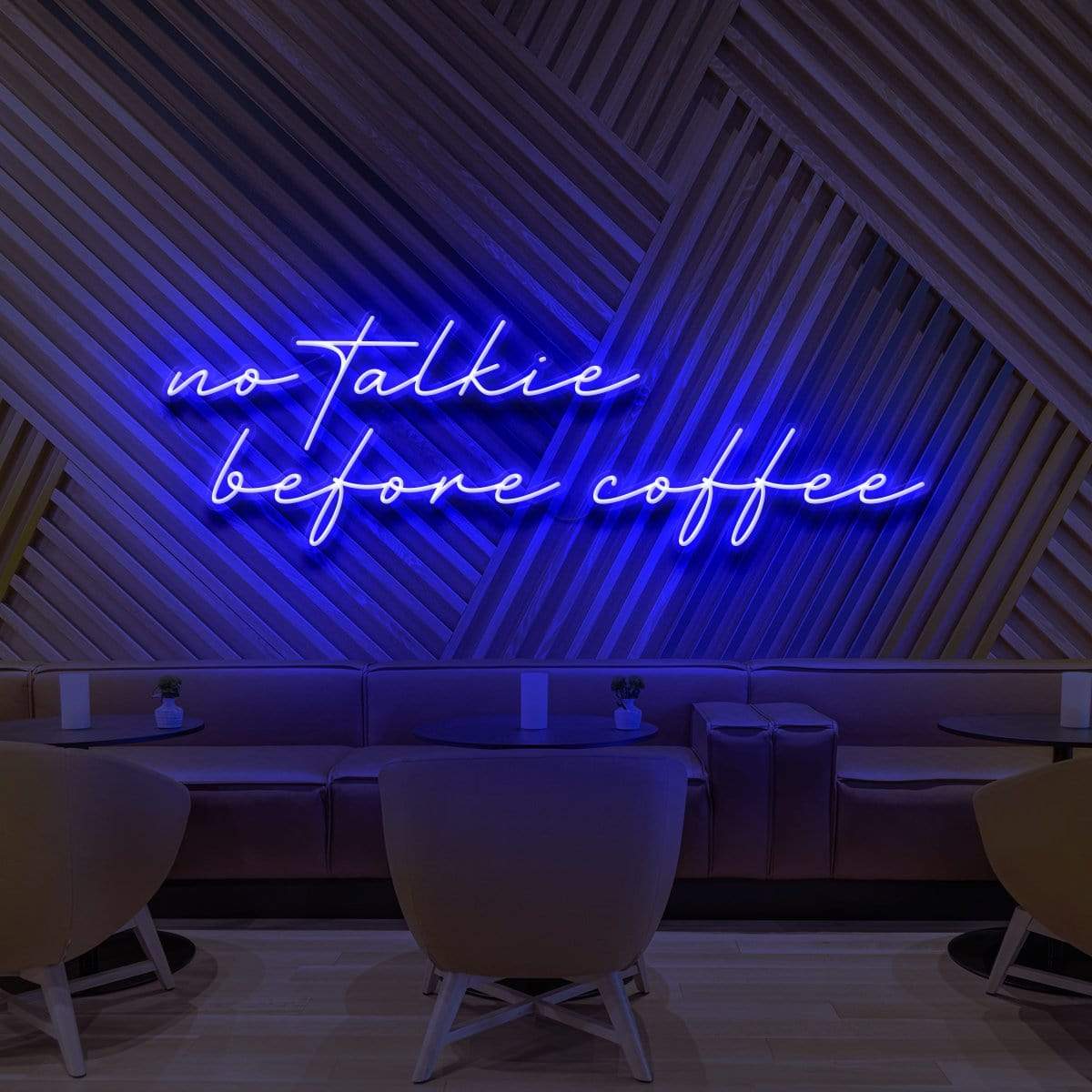 No Talkie Before Coffee Neon Sign