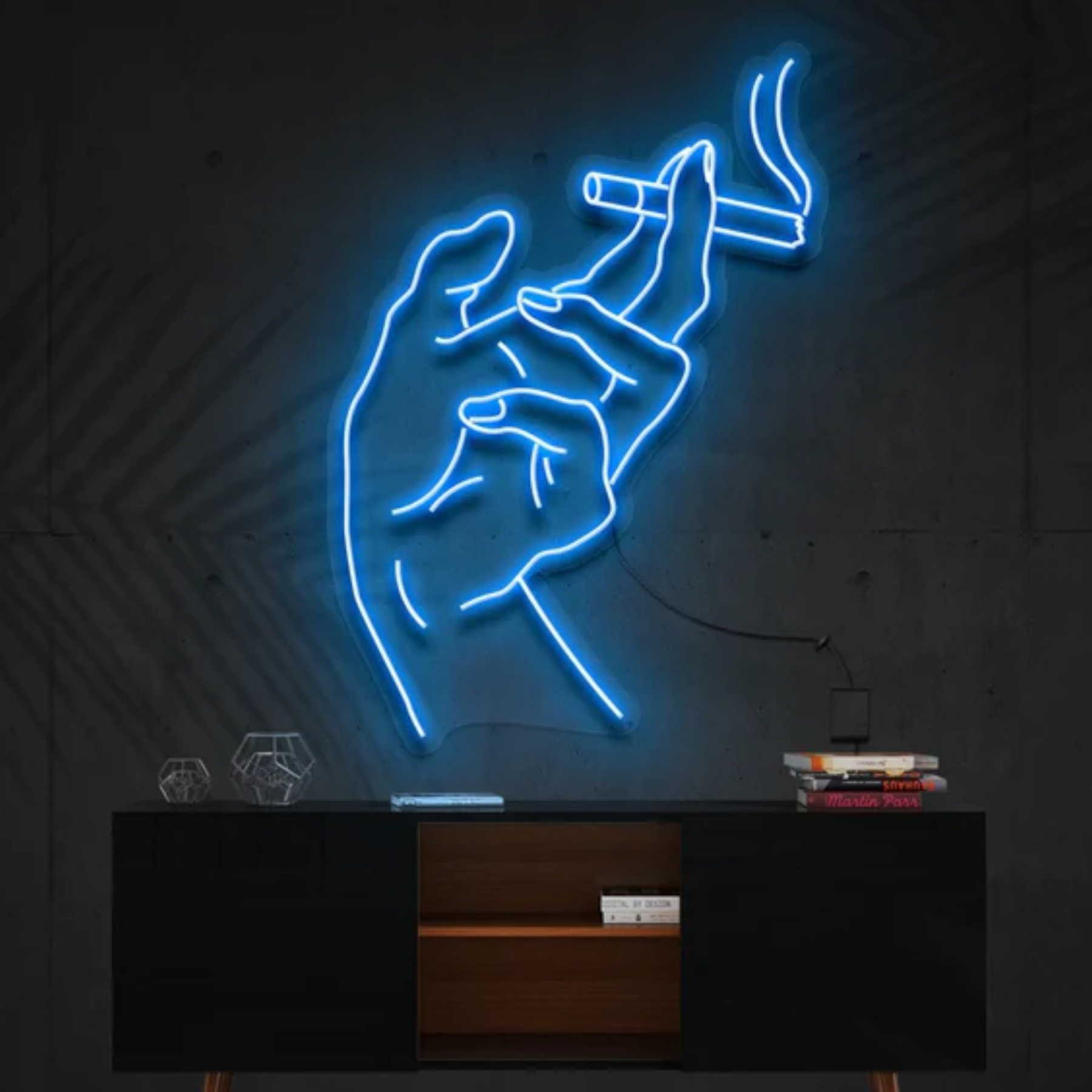 Smoker's Hand Neon Sign