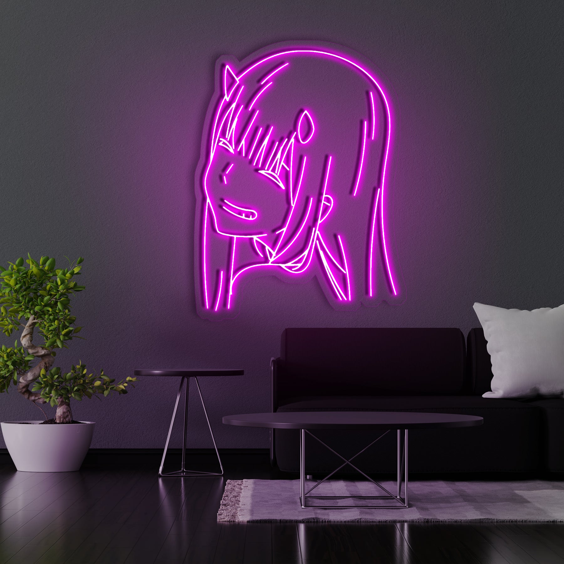 Kawaii Anime Face Neon Sign