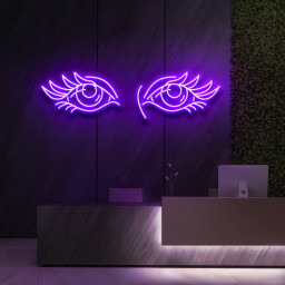 Eyes & Lashes Neon Sign