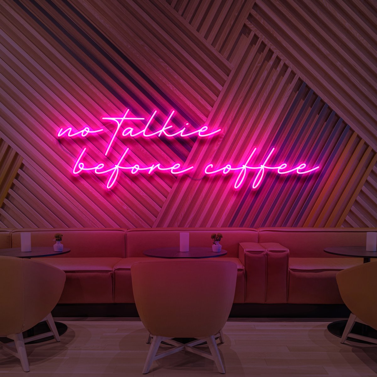 No Talkie Before Coffee Neon Sign