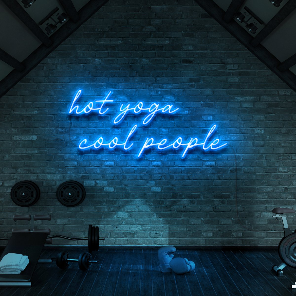 Hot Yoga Cool People Neon Sign