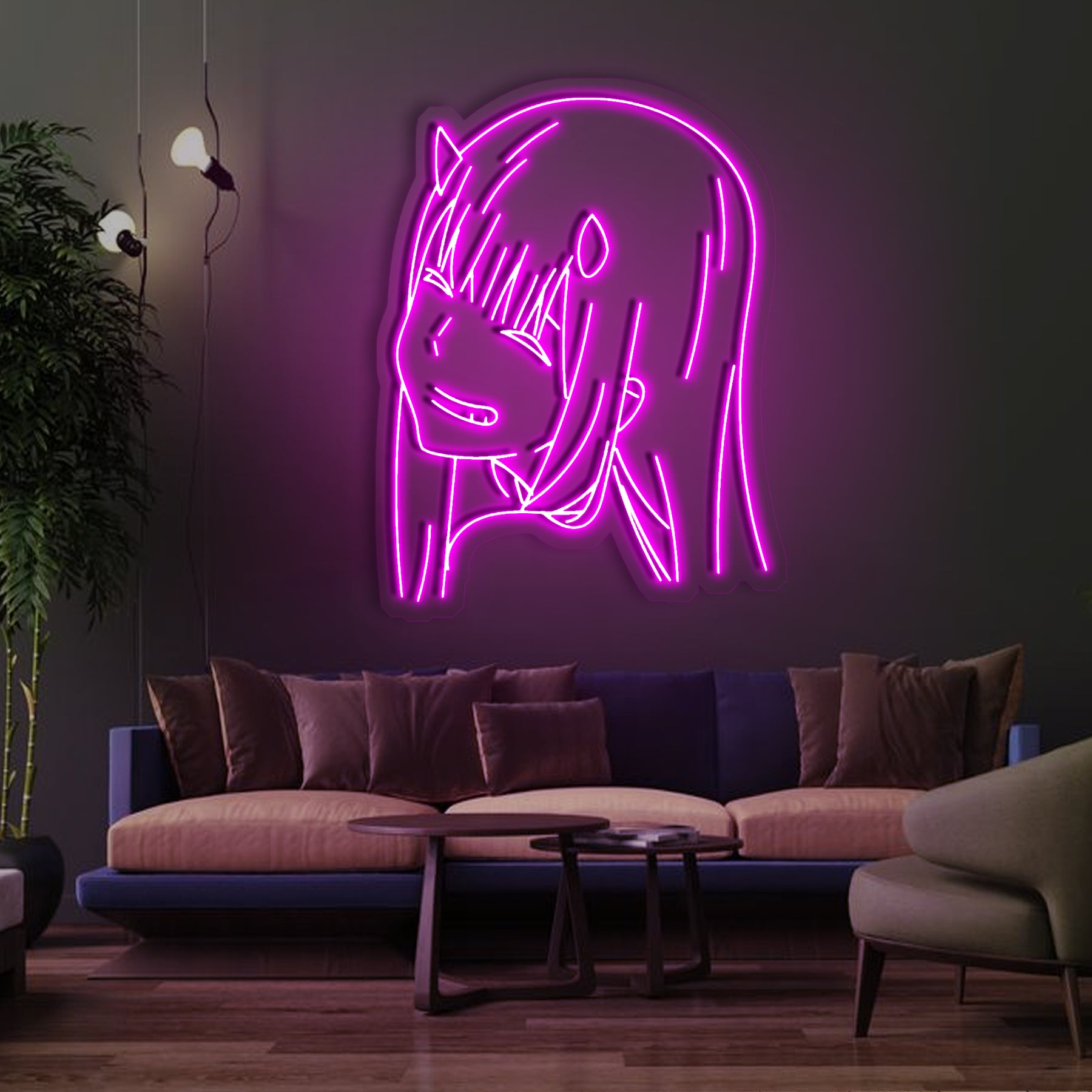 Kawaii Anime Face Neon Sign