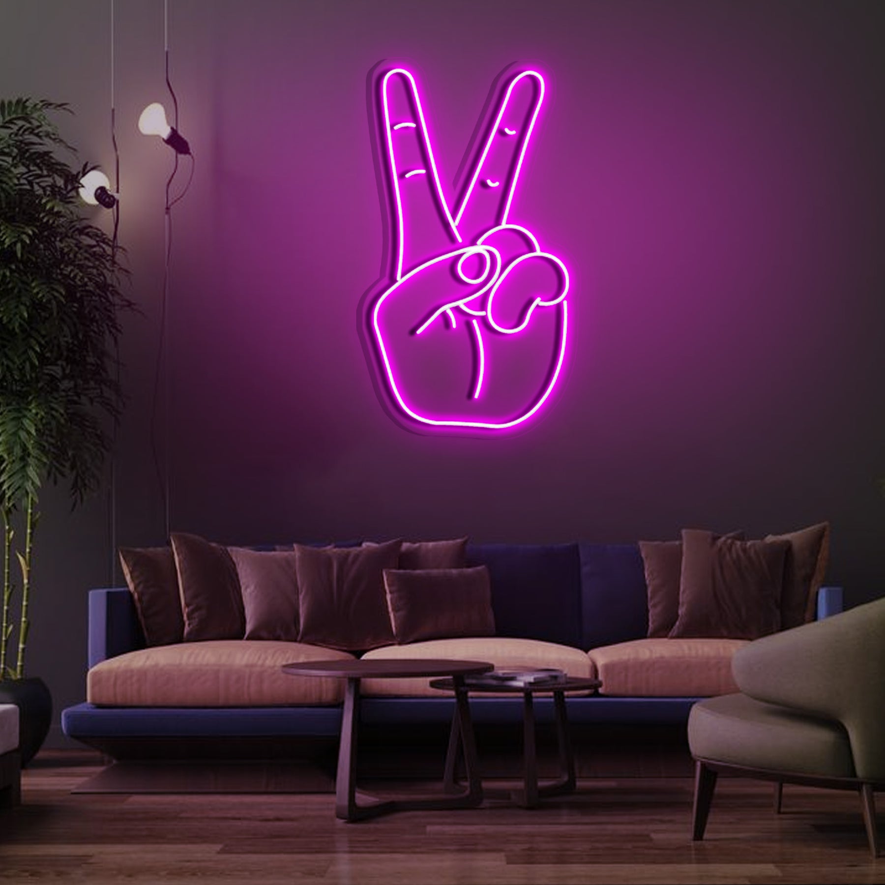 Peace Sign Neon Sign