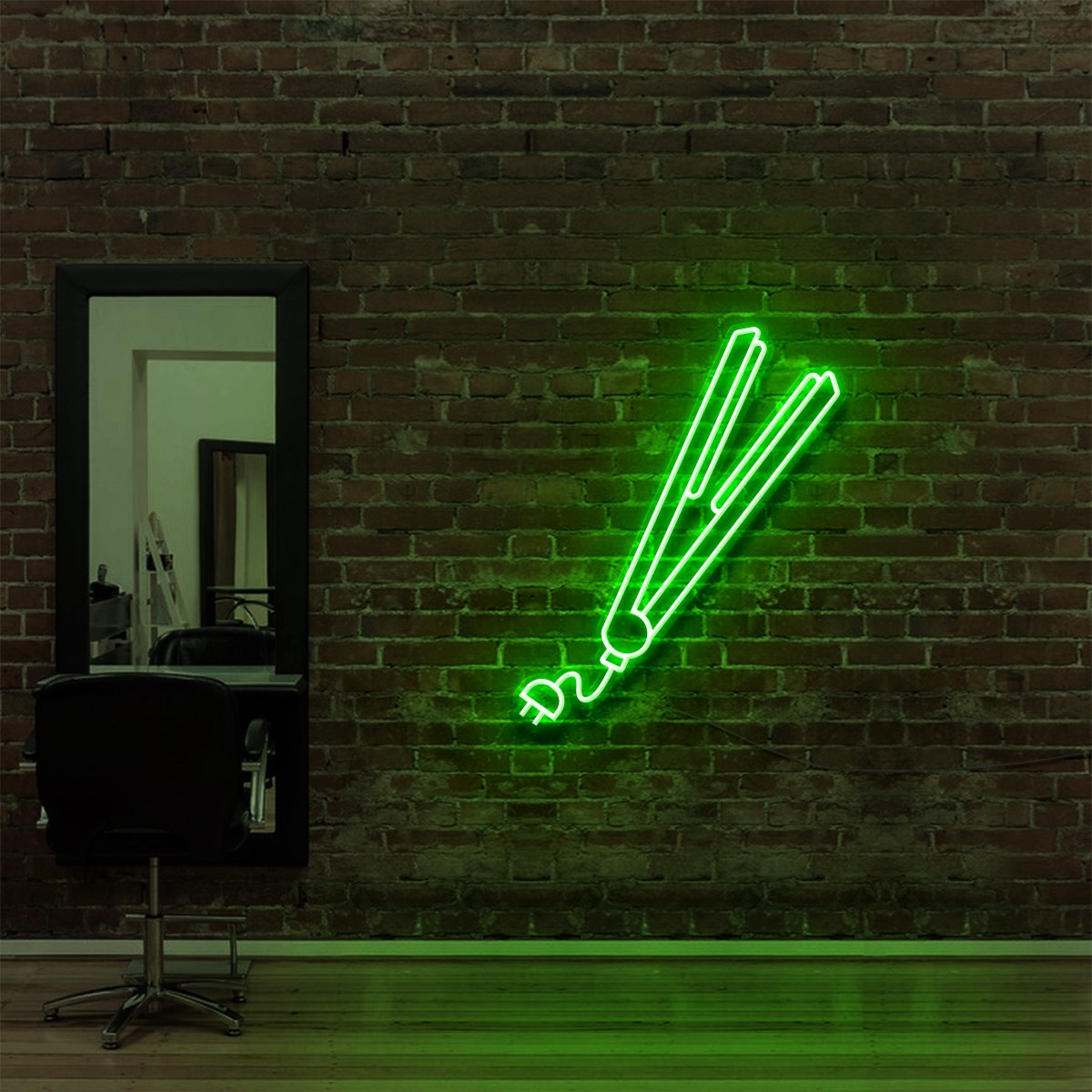 Hair Straightener Neon Sign