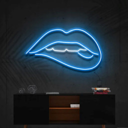 Lips Biting Neon Sign